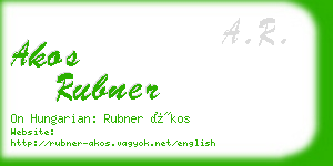 akos rubner business card